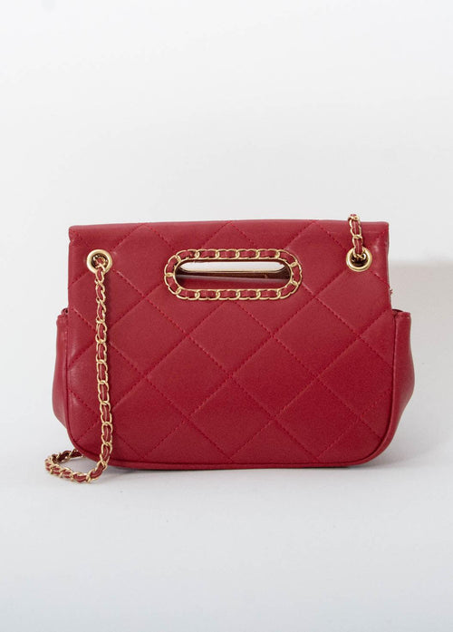 Glided Red Leather Handbag