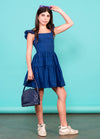BIANCA Lace Back Ruffle Dress