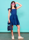 BIANCA Lace Back Ruffle Dress