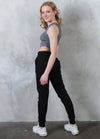 RAVEN Rib Knit U Hemline Crop Top