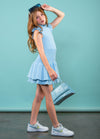 SELENA High Neck Smock Ruffle Dress