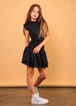 SELENA High Neck Smock Ruffle Dress